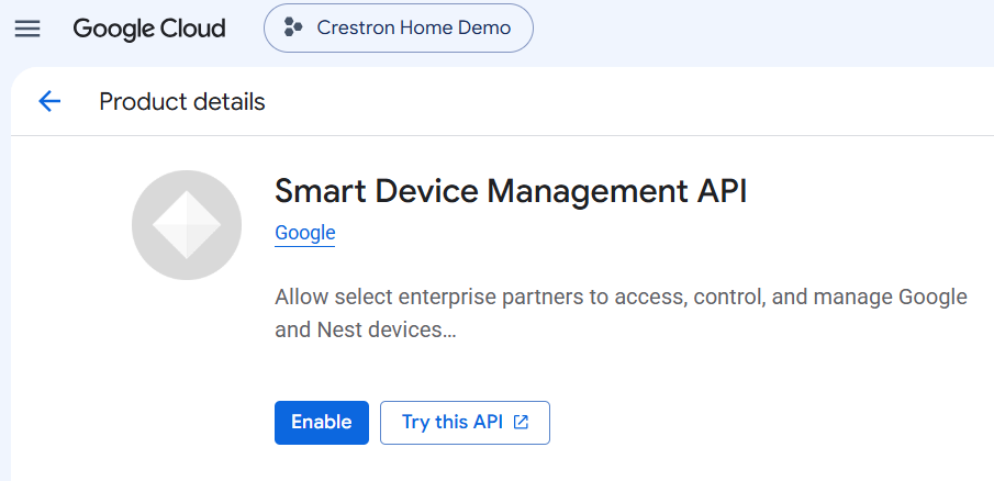 Enable Smart Device Management API